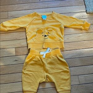 Hanna Andersson 3-6 month Winnie the Pooh French terry sweatshirt sweatpant set